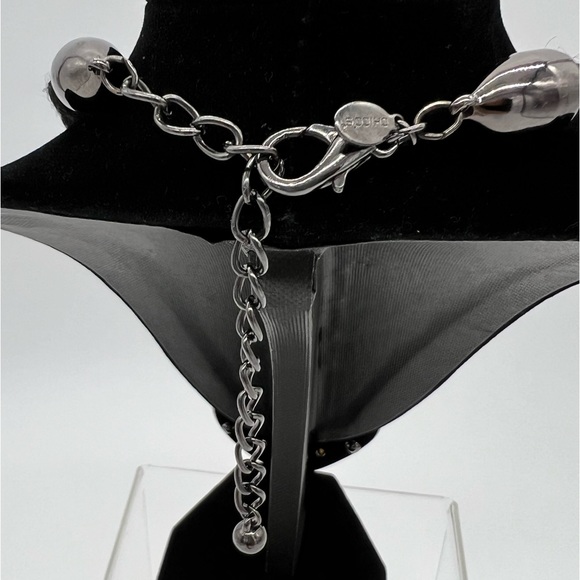 Chico’s Black Coed Necklace With Silver Pendant - Picture 6 of 11